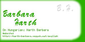 barbara harth business card